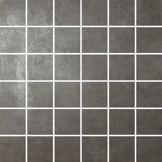 District Anthracite Grip (50mm Square Mosaic) Mosaic