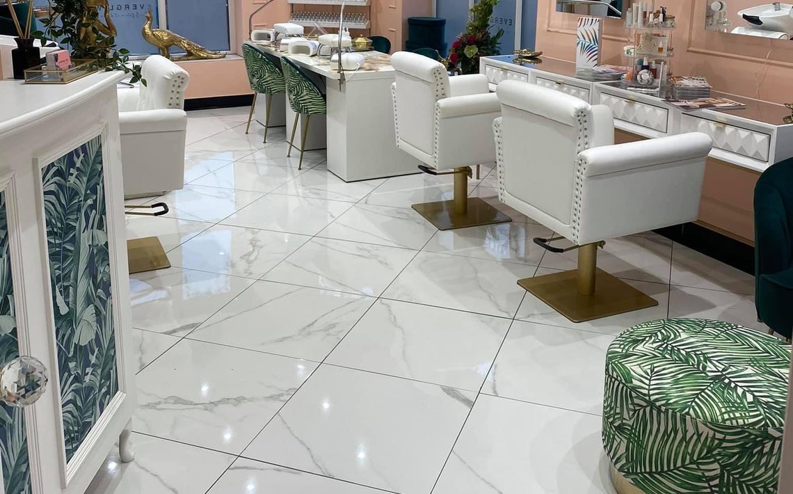 A Recent Renovation Of Beauty Salon, Salon Floor Tiles