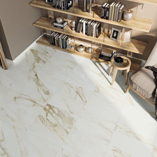 Allure White/Gold Polished 600x600mm