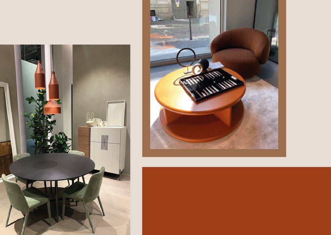 2023 Salone del Mobile Design Colour Trends: Orange and Blue