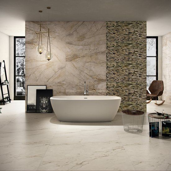 Luxx Greige Granite Polished 1200x600mm & Crema Marble Natural 1200x1200mm