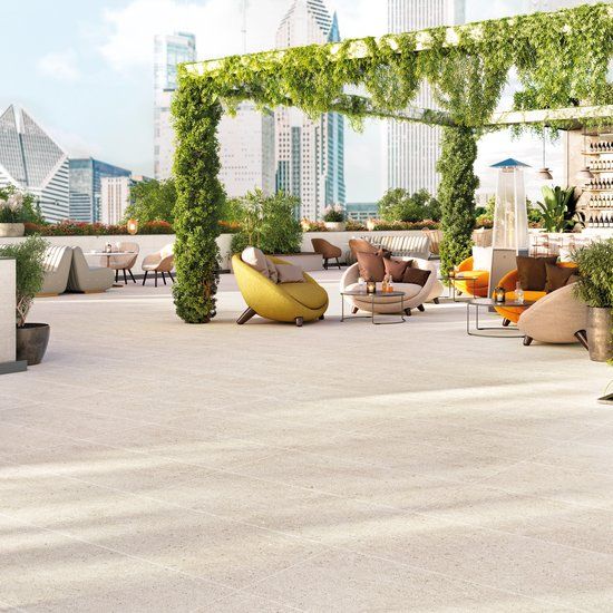 Fossilite White Grip 1190x600mm & White Natural Linear Structure 600x300mm