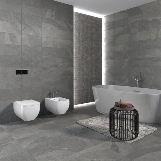 Riverstone Light Grey Rock Structure Natural 900x220mm, Light Grey Rock Structure Square Mosaic 300x300mm & Light Grey Rock Structure Natural 900x450mm