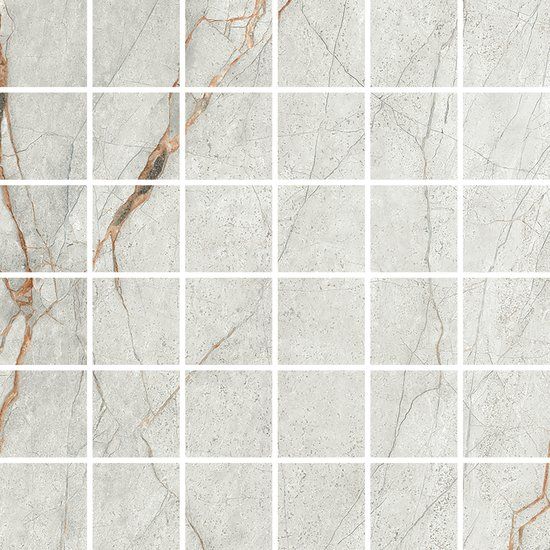Luxx Silver Marble Natural (Square Mosaic)