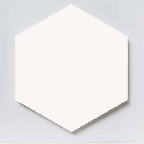 Prismatics White Satin Hexagon