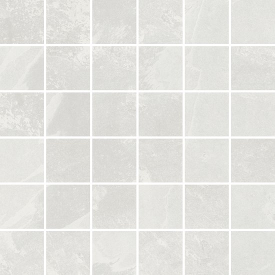 Riverstone White Natural (Rock Structure Square Mosaic)
