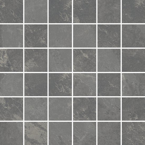 Riverstone Light Grey Natural (Rock Structure Square Mosaic)